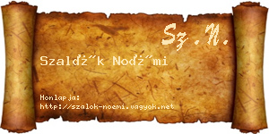 Szalók Noémi névjegykártya