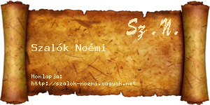 Szalók Noémi névjegykártya